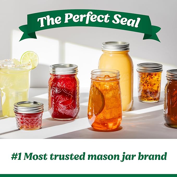 Ball Wide Mouth Glass Mason Jars with Lids and Bands, Used for Canning, Pickling, Juice, Jam, Jelly, Pint Size 16 Ounce (Pack of 3)