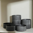 Stone Lain Bao 4-Piece Bowl Set Stoneware, Charcoal