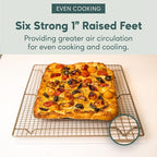 Ultra Cuisine Heavy Duty Cooling Rack for Cooking and Baking - Professional Grade Premium100% Stainless Steel Baking Rack & Wire Cooling Mesh for Roasting & Grilling - Dishwasher Safe - 11.5" x 16.5"