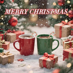 Christmas Candy Cane Glass Stir Sticks - 7.1" Cute Swizzle Stick for Coffee & Cocktails - Festive Red, Green& White Striped Design - Holiday Party Drink Mixers Essentials (5-Pack)