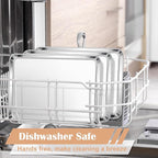 E-far Baking Sheets Set of 3, 16” x12” x 1” Stainless Steel Cookie Sheets Pans for Oven, Non-toxic Metal Trays for Baking Cake Cookie, Healthy & Rust Free, Mirror Finish & Dishwasher Safe