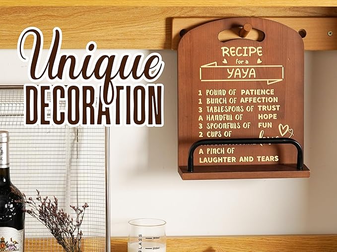 InnoBeta Yaya Gifts for Women, Cookbook Stand for Kitchen Counter, Perfect Gifts for Yaya on Birthday, Adjustable Tablet Recipe Book Holder, Unique Kitchen & Home Decor