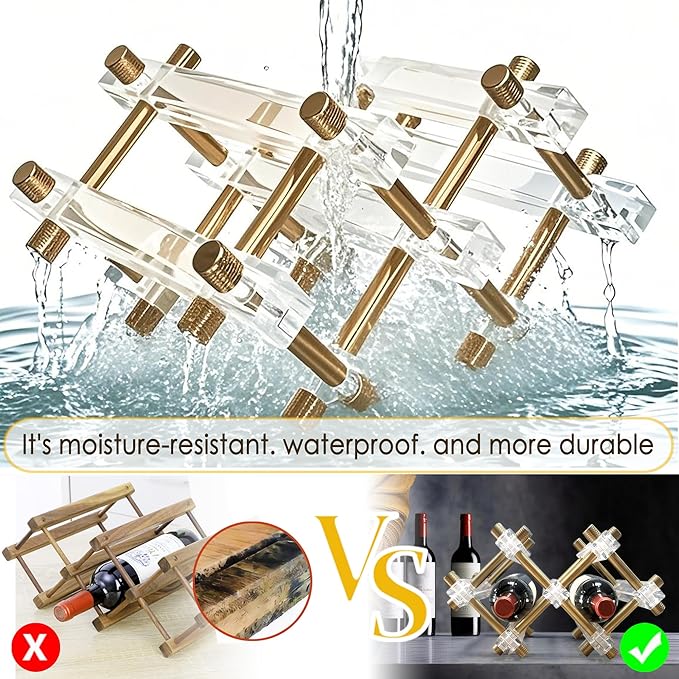 Countertop Bar Liquor Wine Bottle Holder Display Shelf, Wine Rack Organizer Storage Pantry Cabinet for Kitchen Decor