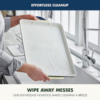 GreenPan Bakeware 13"x18" Half Baking Sheet Pan, Ceramic Nonstick Baking Pan, PFAS & BPA Free, Gold Handles, Durable Steel, Versatile & Space Saving Ovenware, Freezer to Oven Dish, Oxford Blue