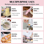 HaWare Kitchen Utensils, 14 PCS Silicone Cooking Utensils Set, Heat Resistant Kitchen Utensils for Non-stick Cookware, Kitchen Gadgets Tools with Spoons, Spatulas, Whisk, Dishwasher Safe (Pink)