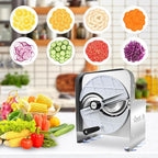 Anatole Commercial Vegetable Slicer Stainless Steel 0-0.4'' Thickness Adjustable Manual Veggie Fruit Cutter for Tomato Onion Potato Cabbage Lime Orange