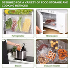 [2025 Upgraded]Moretoes Vacuum Sealer Bags, 30 Gallon 11"x 16"and 70 Quart 8"x 12"and 50Pint 6"x 10"Food Saver Bags BPA Free, Pre-cut Commercial Grade Vac Bags for Food Storage, Meal Prep or Sous Vide