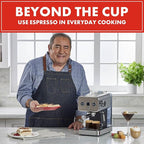 Emeril Lagasse Semi-Automatic 15-Bar Pro Espresso Machine with Milk Frother Steam Wand, Stainless Steel Finish, Double Shot, 37oz Removable Water Tank, Auto Shut-Off, 1350W