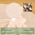 WMKGG Cheese Cloth, 9 PCS,20x20 Inch, Precut Cheesecloth for Straining, Hemmed 4 Edges, Grade 100, Reusable Unbleached Fine Mesh Cotton for Cooking, Juicing, Cheese Making, Baking, Yogurt