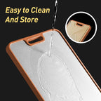 2 in 1 Pure Titanium Cutting Boards for Kitchen with Handle Meat Chopping Board Juice Groove Butcher Block Not Stainless Steel Wood Bamboo Extra Large Big Small Best Kitchen Counter Organic Vegetable