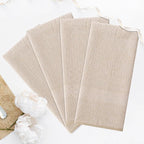 Homaxy Premium Kitchen Towels(18”x 28”, 8 Pack), Large Cotton Kitchen Hand Towels, Flat and Terry Dish Towels, 380 GSM Highly Absorbent Tea Towel Set with Hanging Loop, Khaki