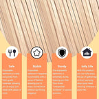 1000 Pack Birch Wood Coffee Stirrers, 7 Inch Sturdy Coffee Stir Sticks, Smooth Round Ends, Splinter-Free Disposable Stir Sticks for Coffee, Cocktails, Office, Home Use