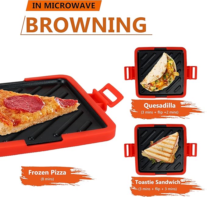 Microwave Toastie Sandwich Maker,Micro Munchy Microwave Toastie Maker, Versatile Small Toaster, Easy to Clean and Store, Perfect for Cooking Breakfast, Grilled Cheese, Snacks (Blue)