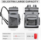 Large Waterproof Insulated Cooler Backpack for Men & Women, Leak Proof Cooler Backpack for Camping, Beach, Fishing, Picnic, Travel, Outdoor, 30L, 48Cans