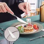 Lemeya 20-Piece Silverware Set for 4,Modern 18/10 Stainless Steel Flatware Set,Unique Rustic Cutlery Utensils Set,Spoon and Fork Set for Home, Restaurant,Wedding,Mirror Polished,Dishwasher Safe