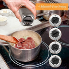 Salt and Pepper Shakers Set with Holder-Stainless Steel Salt Shaker with Adjustable Pour Holes-Set of 2 by Aelga