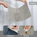 Myir JUN Placemats Dual Sided, Faux Leather Place Mats Set of 4 Indoor Placemats for Dining Table Outdoor Placemats Manteles Individuales Square Non-Slip Washable Table Mats (Gray Blue, Set of 4)