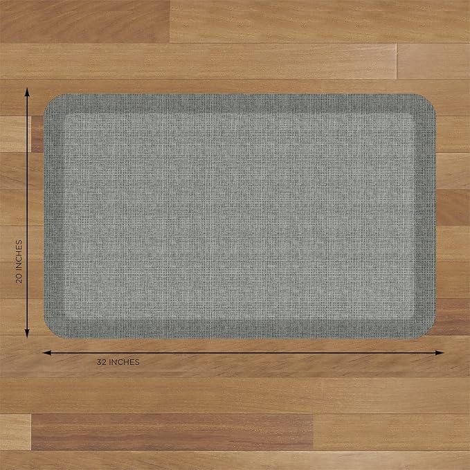 NewLife by GelPro Decorative Foam Floor Mat, 20" x 32", Patina Grey