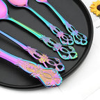 Royal 24-piece Rainbow Silverware Dinnerware, 18/10 Stainless Steel Luxury Flatware Service For 6 Include Knives/Forks/Spoons/Teaspoons, Mirror Polished Dishwasher Safe