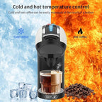 KOTLIE 5in1 19Bar Multicapsule Espresso Coffee Machine, Cold&Hot Brewing Single-Serve Coffee Maker, Cappuccino&Latte Maker for Kcup/Dolce Gusto/Nespresso Original/GroundCoffee/44mm ESE EM-308A (White)