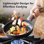 SENSARTE Nonstick Frying Pan Skillet 11Inch Non Stick Egg Pan Omelette Pans, Healthy Kitchen Cooking Chef's Pan, PFOA Free, Free of Intentionally Added PFOS/PFOA, Induction Compatible, Black