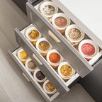 Urban Green Glass Food Storage Jar with Glass Lid, Food Canister Set with Airtight Lids, Pantry Jar for Kitchen Organization. Food Storage Container Set in 6 pack of 26oz