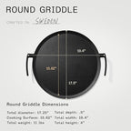 Made In Cookware - Seasoned 17" Round Carbon Steel Griddle - (Like Cast Iron, but Better) - Professional Cookware - Crafted in Sweden - Induction Compatible