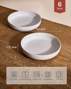 famiware Milkyway 33 oz Bowl Set, Pasta Bowls Set of 6, Salad Bowls Perfect for Your Friend for Housewarming, Thanksgiving, Christmas, Light Gray