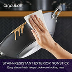 Circulon A1 Series with ScratchDefense Technology Nonstick Induction Wok with Lid, 14 Inch, Graphite