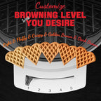 Mini Heart Shaped Waffle Maker, Thin Waffle Maker Iron with Shade Control, Make 7'' Large Waffle or 5 Mini Heart Waffles, Non Stick Cooking Plates with Fast & Even Heating