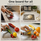 100% Pure Titanium Cutting Board for kitchen, Double sided cutting board, 13.3 x 9 inches, Non-Porous Surface, Kitchen Durable Chopping Boards Perfect for Food Preb, Meat, Vegetables, Fruits