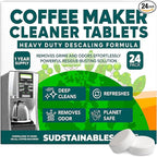 Coffee Maker Cleaner Tablets – Descaling & Cleaning Solution for Coffee Makers, Pot, Espresso Machines – Compatible with Breville, Miele, Keurig, DeLonghi, Nespresso & More – Removes Stains & Oils