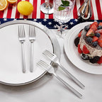 KEAWELL Premium Lucent Silverware Set, 65-Piece Mirror-Polished 18/10 Stainless Steel Flatware, Dishwasher Safe for Refined Dining and Entertaining (65, Silver)