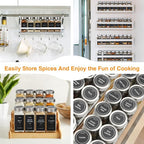 24 Pcs Glass Spice Jars with Label, 4oz Spice Jars with Lids, Seasoning containers Set, Comes with spice bottle caps, Silicone Collapsible Funnel,chalk, for Spice Rack, Cabinet, Drawer