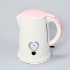 aJOY Professional Designer Series 1.7L Cordless Electric Kettle, BPA Free, 360 Degree Conceal Heating Element, Overheat Protection Control (Ivory-Pink)