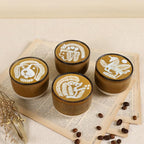 Ceramic Espresso Cups Set of 4, Double Walled Espresso Coffee Mugs for Nespresso Cups, Special glazed Demitasse Cups Expresso Coffee Cup for Espresso Machine (Brown)