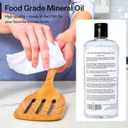 Thirteen Chefs Mineral Oil - 12oz Food Grade Conditioner for Wood Cutting Board, Countertop & Butcher Block, Lubricant for Knife or Meat Grinder - Safe USP Finish on Marble, Soapstone
