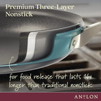 Anolon Achieve Hard Anodized Nonstick Frying Pan/Skillet, 8.25 Inch, Teal