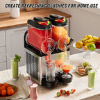 Ultimate Commercial Slushy Machine – 12X2 Tank Stainless Steel Slush Machine,Commercial Frozen Drink Maker for Juices, Margaritas, and Cocktails – Ideal for Bars and Restaurants
