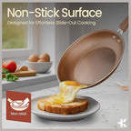 Pots and Pans Set, 23-Piece Non Stick Cookware & Bakeware Sets with Plaid Pattern, Stackable Design, Dishwasher Safe, Stain-resistant, Oven & All-Stove Safe, Tempered Glass Lid, Golden