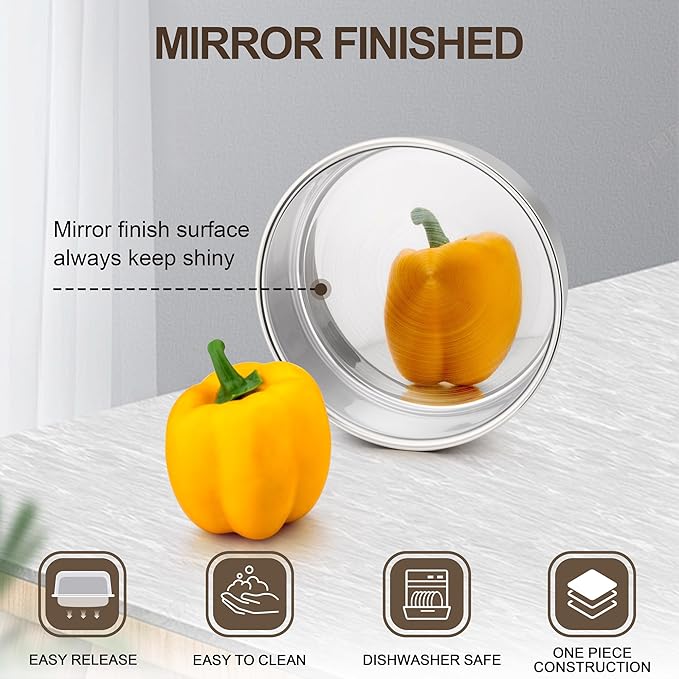 Homikit 6 Inch Cake Pan Set of 2, Stainless Steel Round Cake Pans, 2” Deep Small Nonstick Layer Cake Tins Baking Pan for Wedding Birthday Baby Shower Party, Mirror Finish & Dishwasher Safe