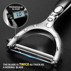 MAD SHARK Ultra Sharp Vegetable Peelers for Kitchen Fruit Apple Potato Peelers,Design with Ergonomic Non-Slip Handle, Y-Shaped Stainless Steel Serrated（Flat&Serrated Blade 2pc）