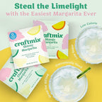 Craftmix Margarita Variety Pack, Makes 24 Drinks, Skinny Cocktail Mixers, Instant Mix Mocktail Kit, Real Fruit, Vegan Low Carb Non-GMO, Dairy Free, Gluten Free, Easy to Mix