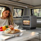 CIARRA 8-in-1 Steam Oven Countertop with Air Fryer, 13QT Mini Convection Toaster Oven with Steam, Rapid Steam, Air Fry, Vapor Bake, Steam Clean, Bake, Dried, Ferment