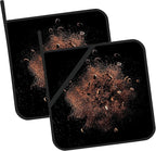 Explosion of Coffee Roasted Beans Polyester Pot Holders Set of 2