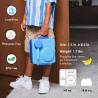 OmieBox Bento Box for Kids - Insulated Bento Lunch Box with Leak Proof Vacuum Insulated Food Jar - 3 Compartments, Two Temperature Zones (Blue Sky)