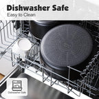 SENSARTE 17 Piece Pots and Pans Set, Nonstick Detachable Handle Cookware Set, Induction Kitchen Cookware Set with Removable Handle, Healthy Non Stick for RV, Dishwasher ＆ Oven Safe, PFOA Free (Black)