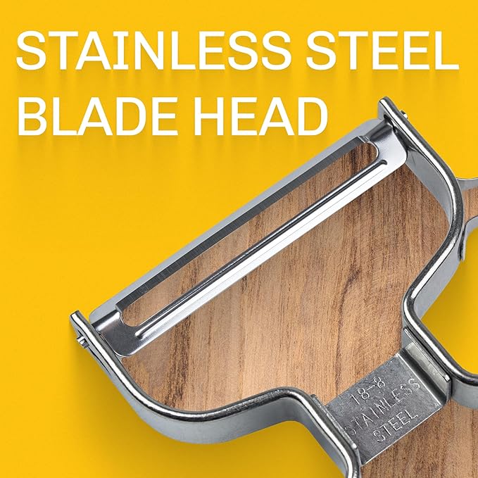 LURCH Germany Universal Ultra Sharp Stainless Steel Vegetable Y Peeler for Potatoes, All Fruits & Veggies | Non-Slip Comfortable Handle | 5.1 x 2.3 Inches / 13 cm x 6 cm - Black