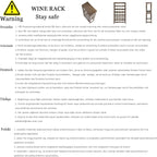 Wine Rack, 6 Tier 24 Bottles Bamboo Wine Organizer Holder, Floor Freestanding Wobble-Free Wine Display Storage Shelf for Kitchen with Tabletop, Grey