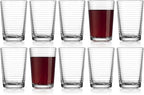 Glaver's Juice Glasses 7 oz. Set of 10 Glass Cups – Beverage Water Tumblers For Home and Bar, Water, Cocktails, Iced tea. Kids Friendly Dishwasher Safe.